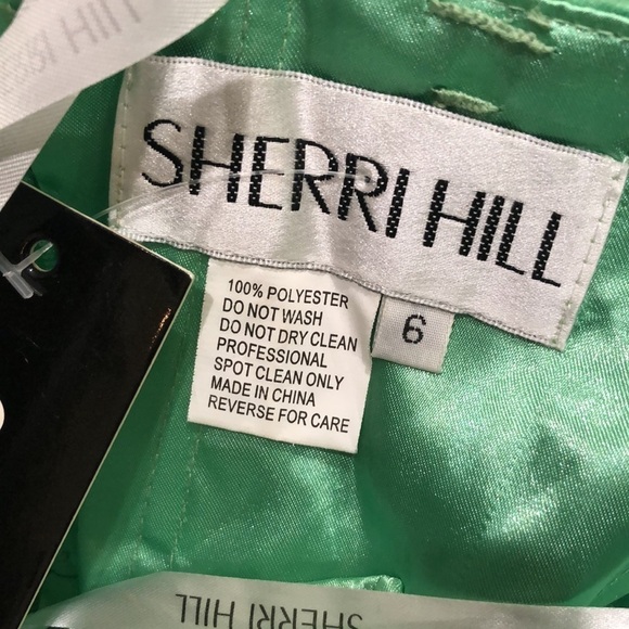 NWT Sherri Hill Prom Dress Size 6 Pastel Green Rhinestone Mini Style 3846 - Picture 6 of 9